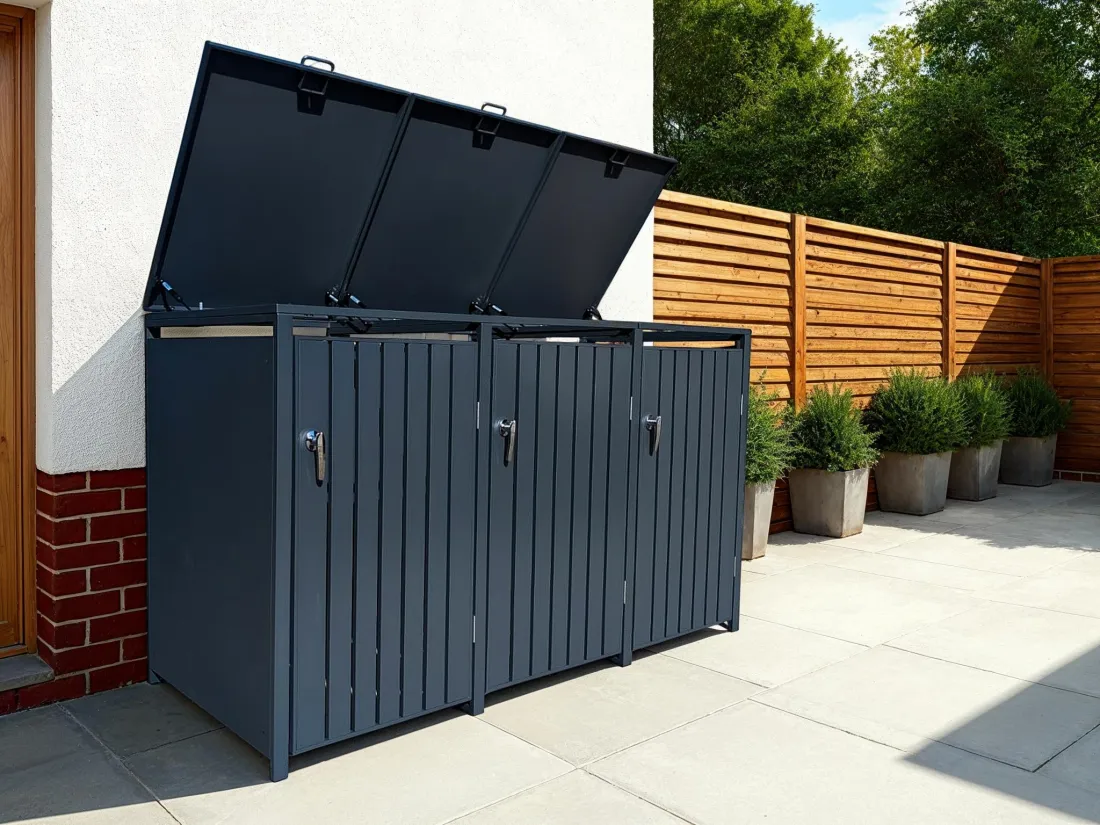 Premium aluminium bin store